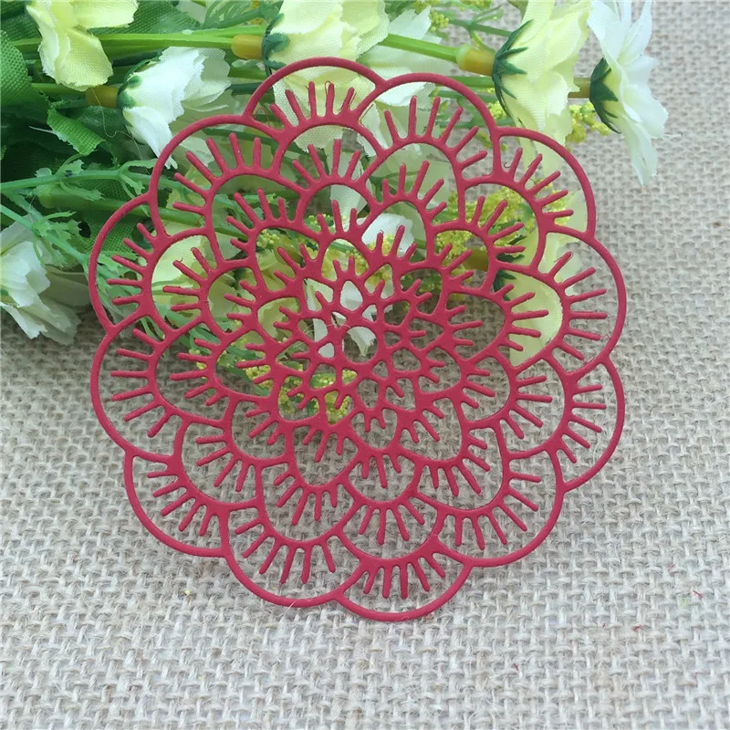 Flower Doily craft Metal cutting dies  mold Round hole label tag Scrapbook paper craft knife mould blade punch stencils dies