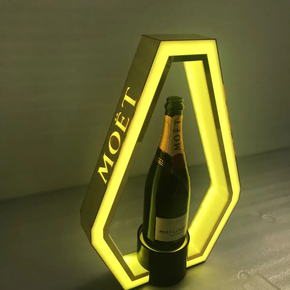 Night Club Lounge Bar Party Custom logo LED MOET Champagne Bottle