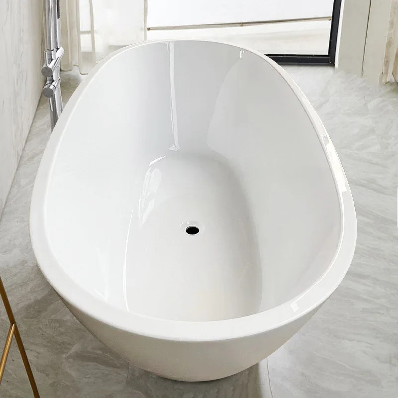 Simple family small apartment bathroom acrylic bathtub B & B independent adult deep bubble pool