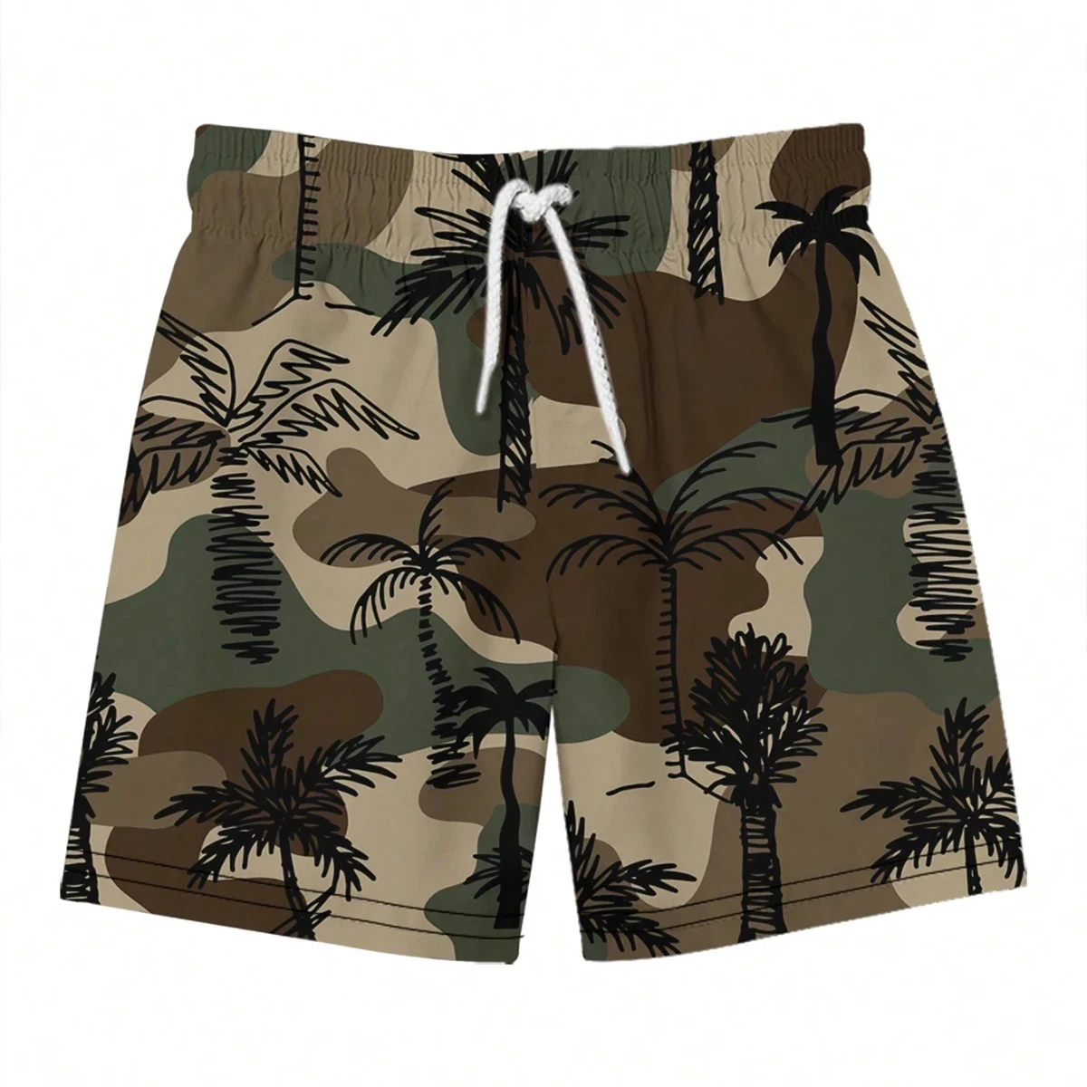 Tactische 3D Camo-zwemshorts - Zomerstrandsurfshorts voor heren in Hawaïaanse stijl met ademende, sneldrogende functie