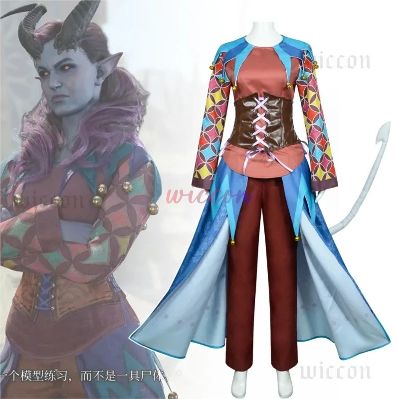 

NewAlfira Cosplay Game Gate Costume Women Fantasia Combat Uniform With Tail ox horn Halloween Carnival Party Play Outfits for Wo