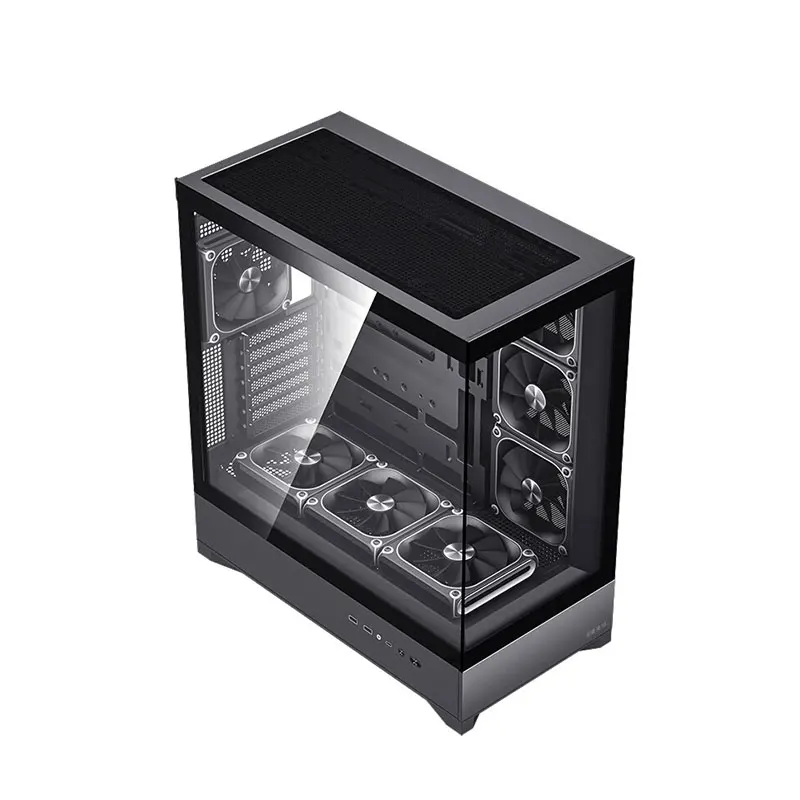 Mid-Tower Gaming PC Desktop Case with RGB Fans USB 3.0 Ports & Steel Tempered Glass version case