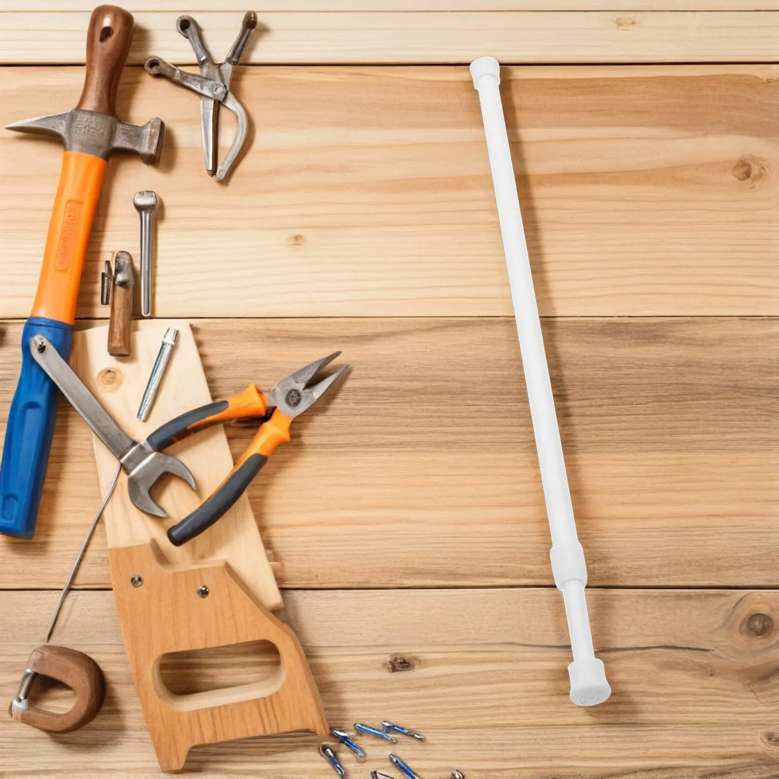 

2Pcs Telescopic Window Security Bar Adjustable Spring Tension Rod for Closet Curtain Small Shower Rod Storage and Hanging Use