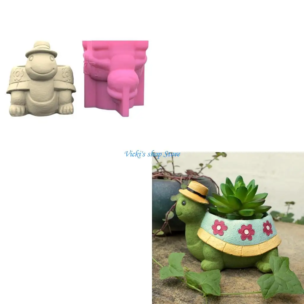 

Формы для держателей ручек в форме черепахи для поделок для сочных плантаторов, держатель для ручек в цветочном горшке