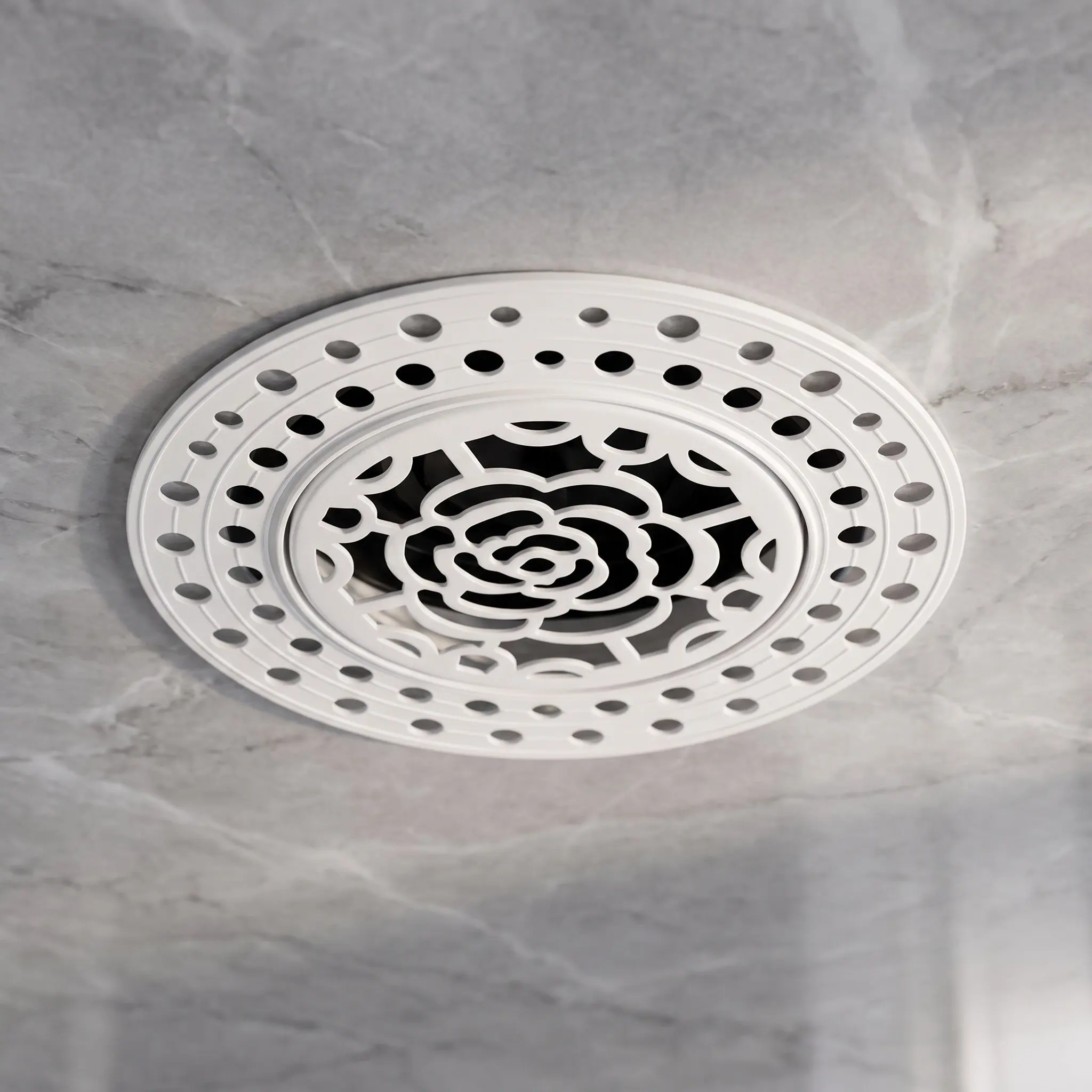 Round Recessed Ceiling Air Vent Diffuser 75Mm Modern Frameless Adjustable Airflow Hvac Ventilation Cover for Living Room Kitchen