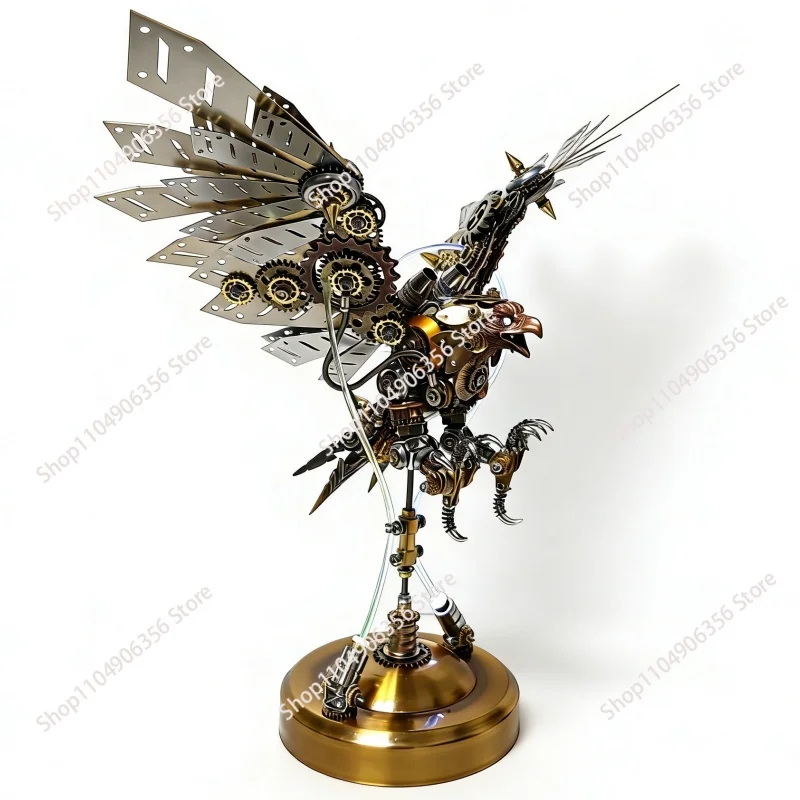 for 3D Metal DIY Eagle Kits Steampunk Mechanical Eagle Model Handmade Assembly Toy for Adults Children