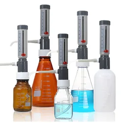 Lab Bottle Top Dispenser Economic Semi-automatic Liquid Dispenser Sleeve Type 0-25 ml Adjustable Liquid Adder Without Bottle
