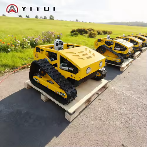 Customized-550mm Cutting Width Factory Direct Sale Rubber Crawler Petrol Engine Remote Control Lawn Mower Self-Propelled - Image 2