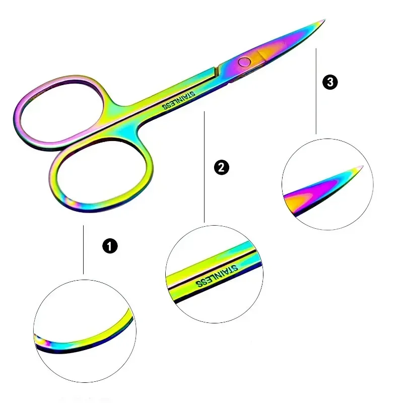 Ciseaux à cils en acier inoxydable N64.Eyeblogugantarctique, tondeuse à épiler, outil de manucure et de maquillage, 1 pièce