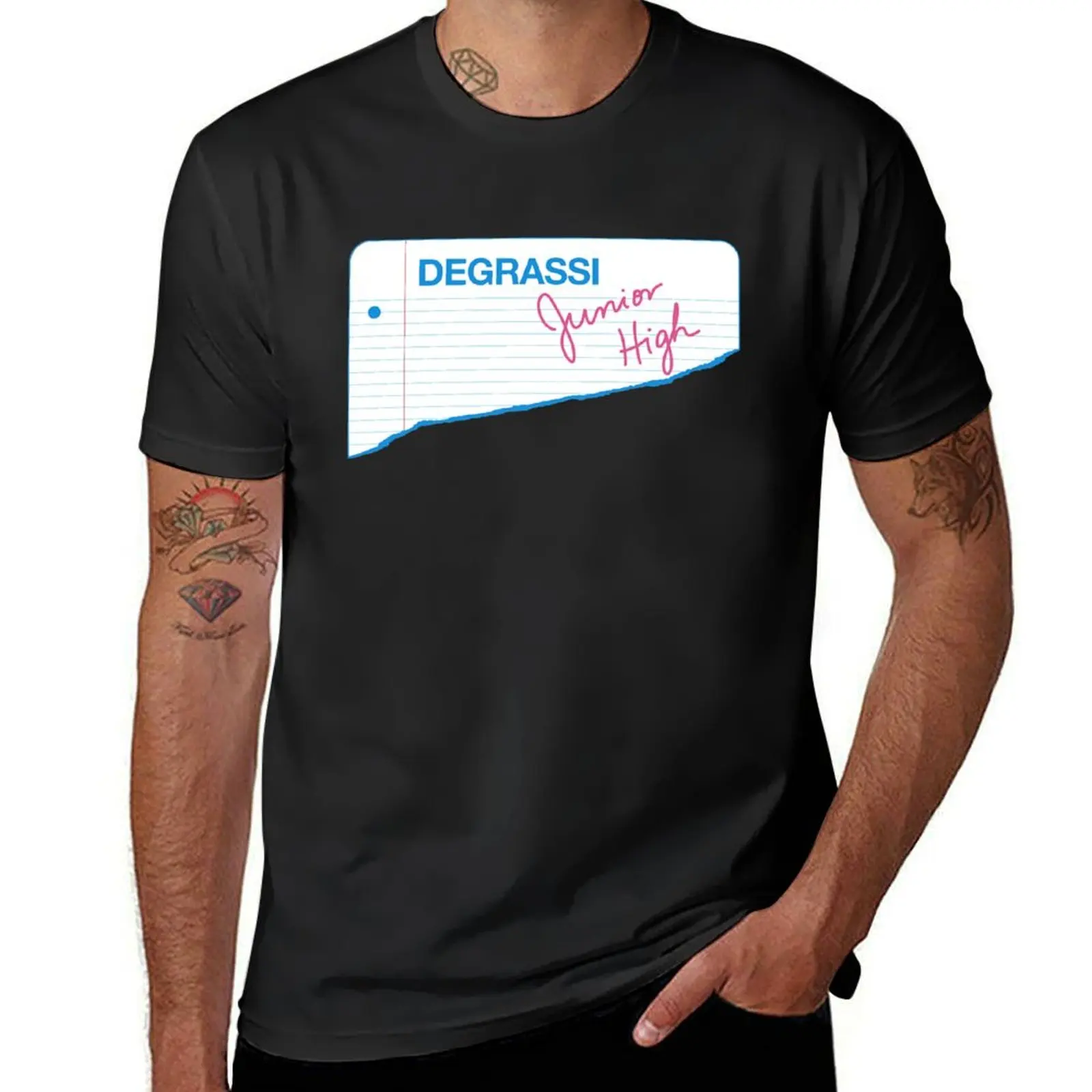 Vintage Degrassi Jr High Paper T-Shirt summer top anime clothes oversizeds quick drying t shirts for men pack