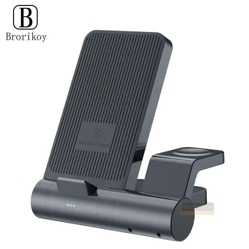 

3 in 1 Foldable 15W Fast Wireless Charger Stand For iPhone 15 14 13 12 ProMax Apple Watch Airpods Pro3 Wireless Charging Station