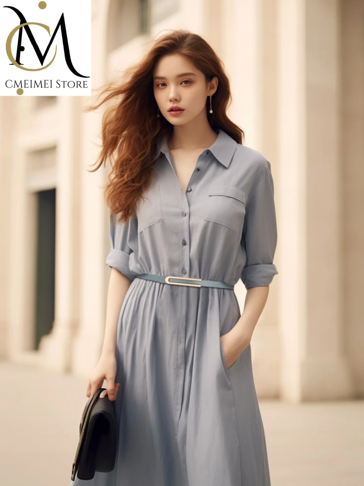 Trendy Ladies Waist Belts Cowhide Leather Thin Belt with U Shaped Smooth Buckle for Dresses