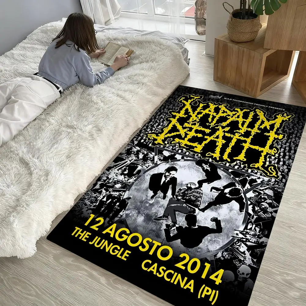 

cool Rock Band-Napalms Deaths Floor Mat Soft Thickened Non-Slip Door Mat for Living Room Home Decor Flannel Rugs