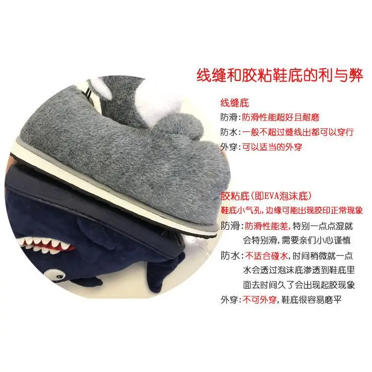 Cartoon Thickened Shoes Cotton Slippers Cute Home Cotton Shoes Men Women Autumn And Winter Couples Plush Slipper