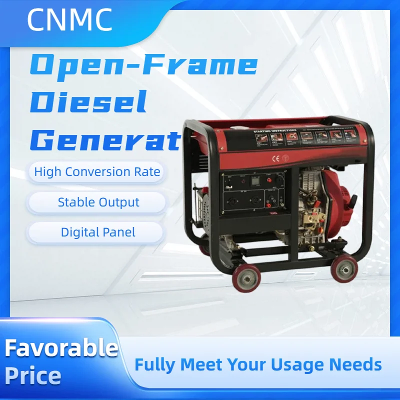 CNMC 5KW 7KW diesel generator 110V 220V Open Frame Diesel Generator Electric Home Travel Power Supply Made In China Ready To Use