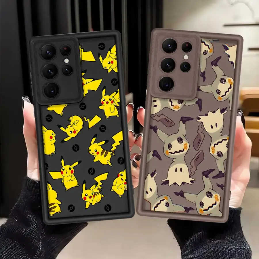 Anime Pokemon Pikachu Handyhülle für Samsung Galaxy S26Ultra S24 Ultra S22 S26 Plus S20 FE Note 20 Ultra S21 S25 S23