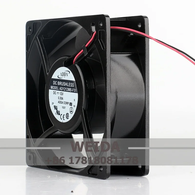 AD1212MB-F51 ADDA DC12V 0.35A inverter UPS axial flow high air pressure ball coolingfan12038 120X120X38MM 12CM