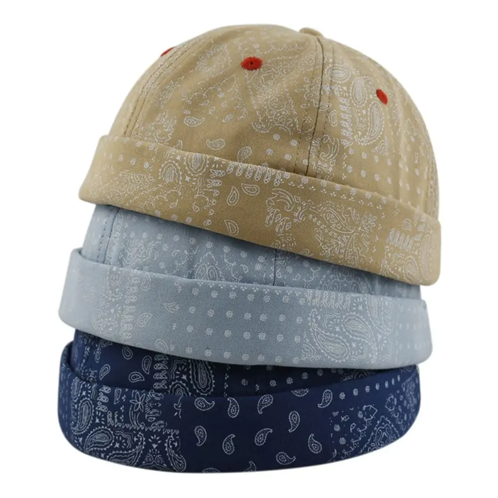 

New Cotton Dome Melon Cap Adjustable Breathable Brimless Hat Hip Hop Landlord Hat