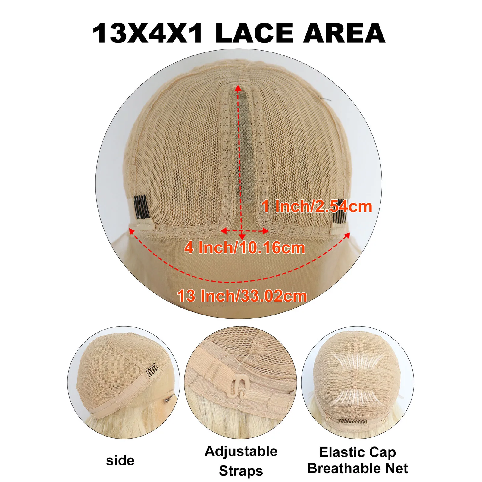 Synthetic 13*4*1 T-Part Lace Blonde Wig with Baby Hair, Long Wavy Premium Hair Lace Front Wig, Middle Part Style