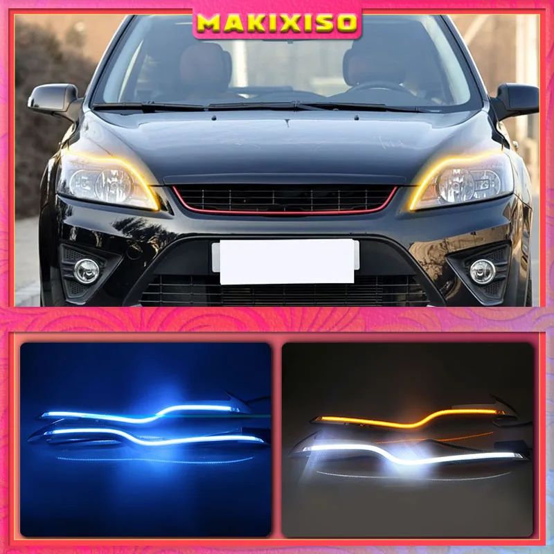 

2Pcs/set Waterproof LED Daytime Running Light DRL For Ford Focus Sedan 2009-2011 Fog Lamp Modify Fog Head white Lamp