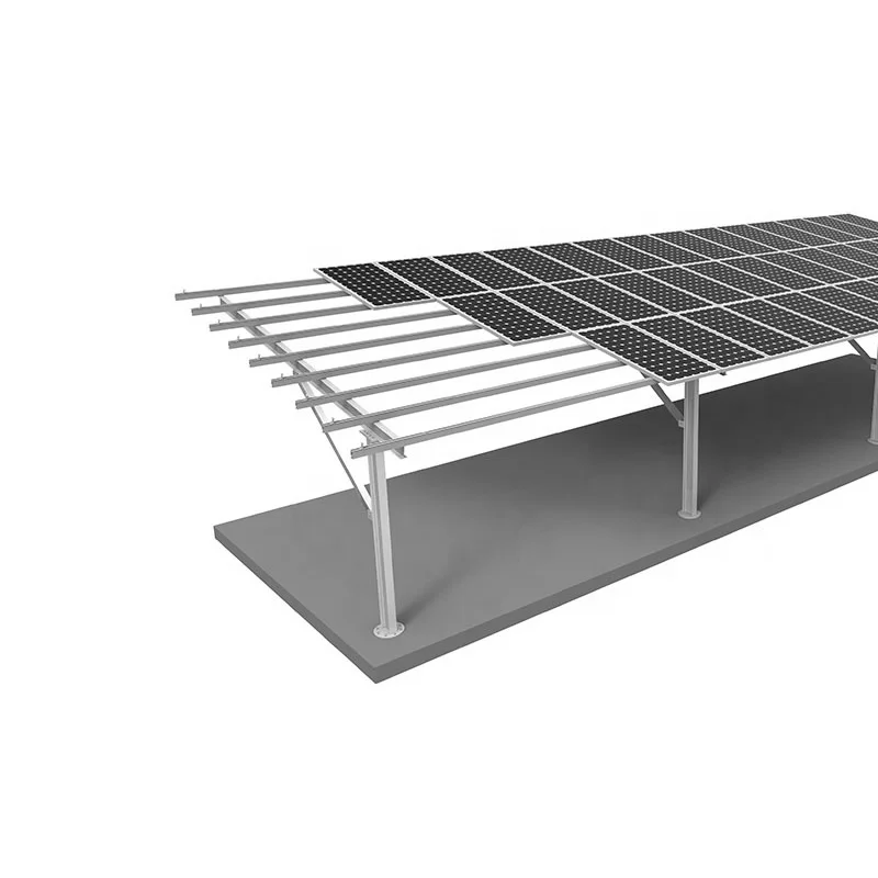 Pre-fabricated Solar Carport Steel Post, Flat or Gable, Aluminum Racks and CS Brackets, Single Column Cantilever