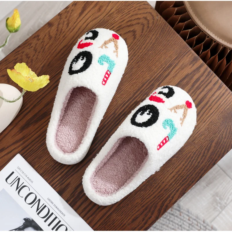 عيد الميلاد الحب النعال للأزواج أفخم غامض مطابقة له ولها أحذية منزلية مريحة داخلي هدايا الشتاء رومانسية لينة وحيد