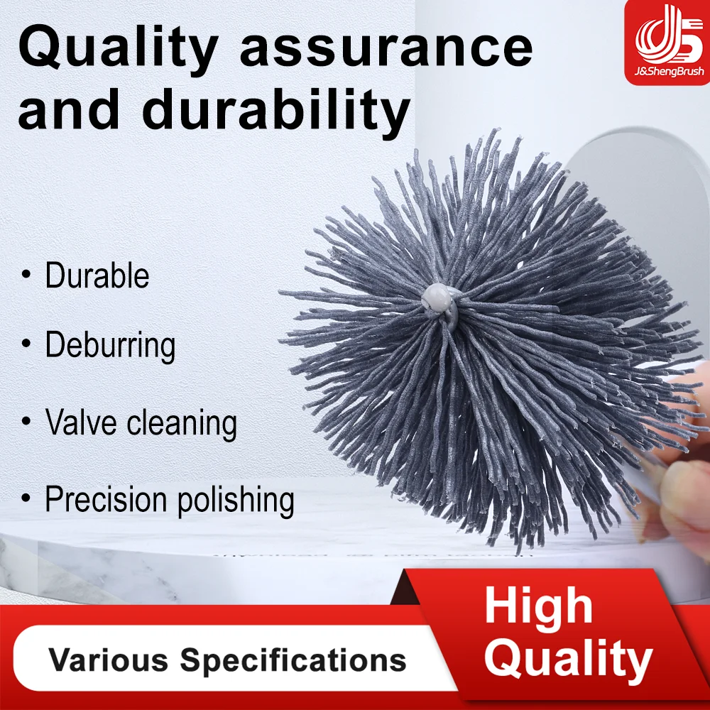 Silicon Carbide Abrasive Nylon Pipeline Brushes Grinding Power Tool Crosshole Deburring Cleaning Polishing Metal Iron Steel