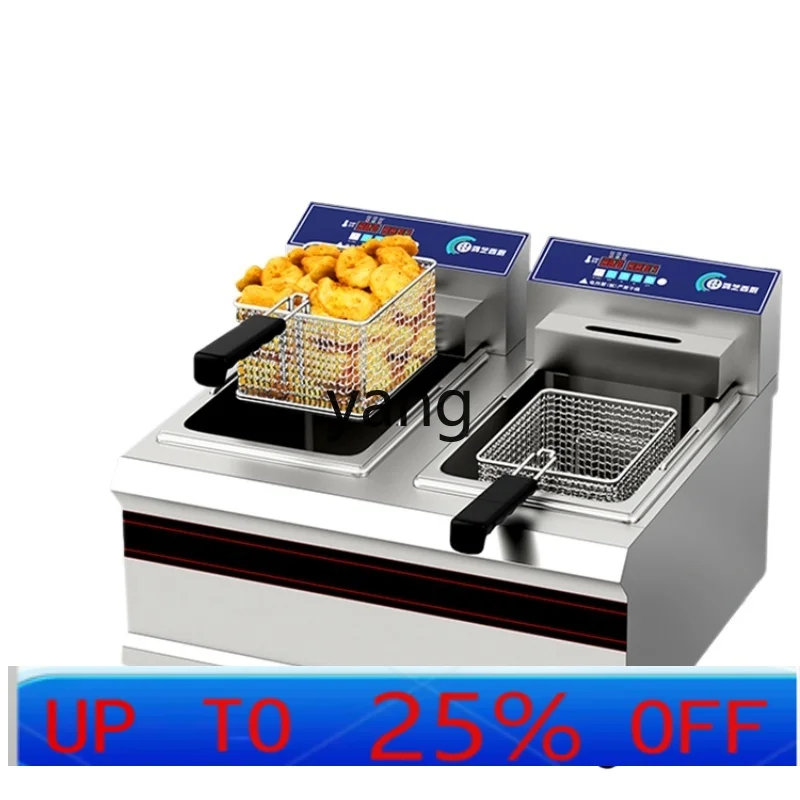 CX  Double Cylinder Computer Version Electric Fryer Constant Temperature Large Capacity Deep Frying Pan