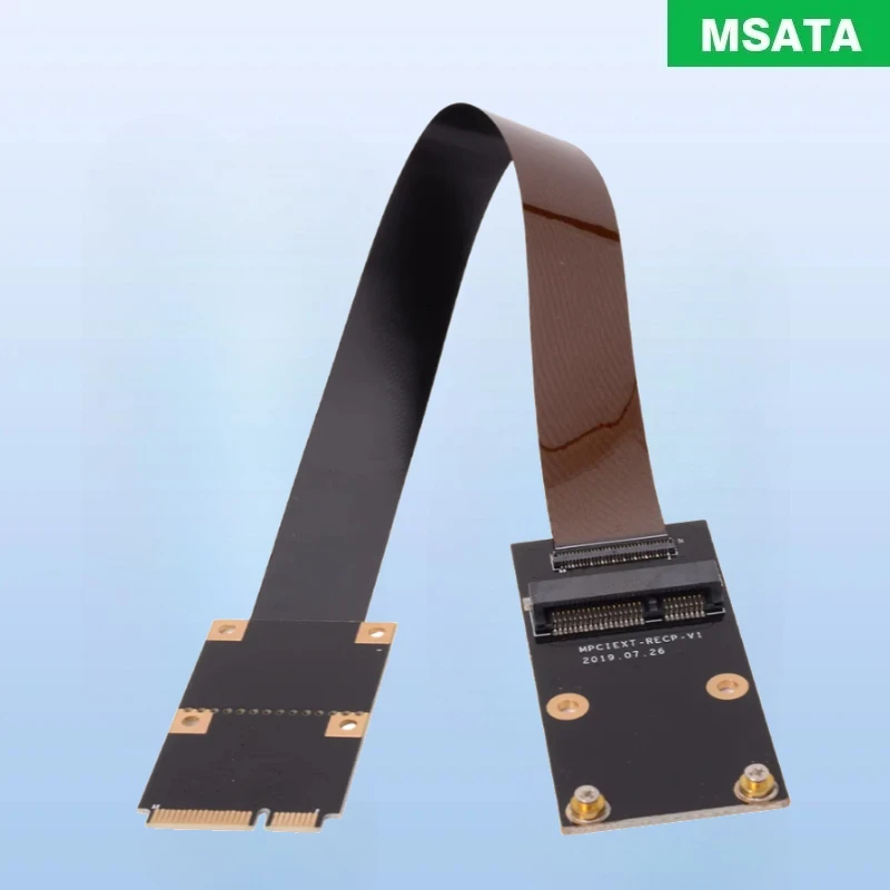 MSATA/Mini PCIE Extension Cable WiFi Wireless Network Card MSATA SSD SATA MINI-PCI Express 52pin FFC Extension Ribbon Cable 30cm