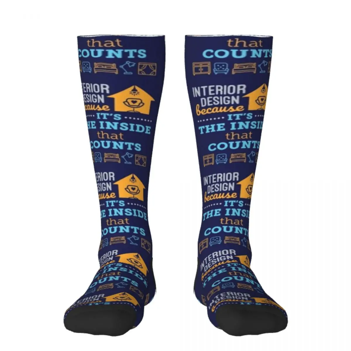 

Interior Design Designer Decorator It's the Inside That Counts Socks funny gift Socks Woman Men's