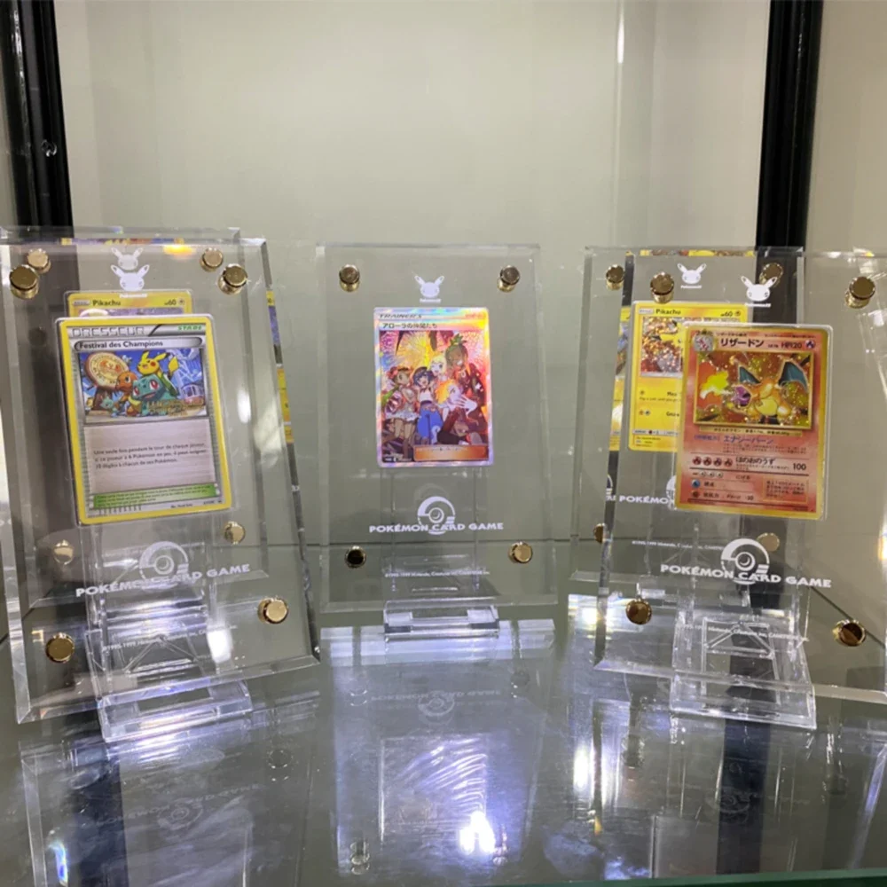 Exclusive Transparent Card Brick Stand for Pokemon 25th Anniversary Collection Acrylic PTCG Display Toy Gift Card Not Included