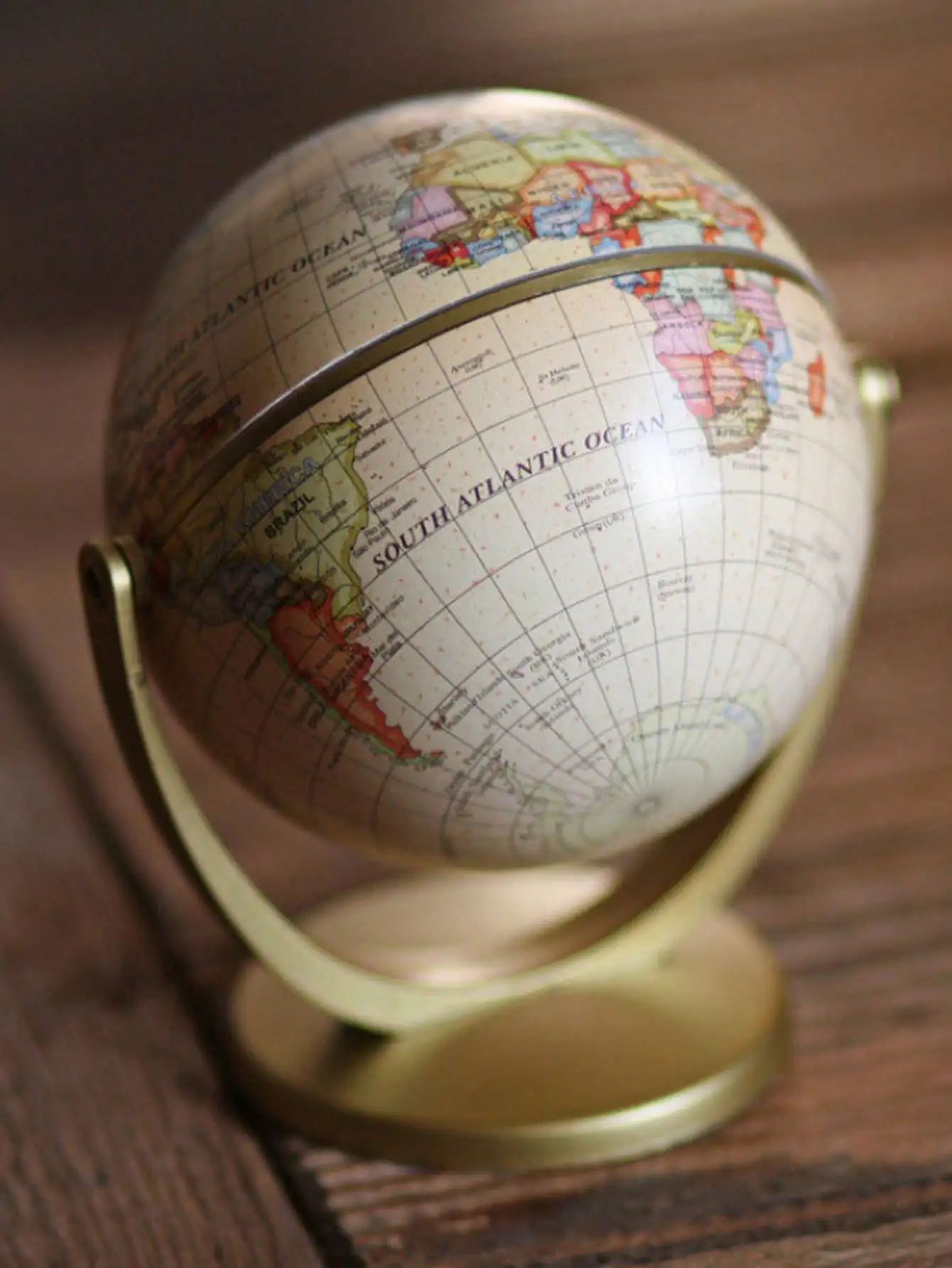Globe flottant décoratif vintage de style américain, 3D, instituts surélevés, luxe, haut de gamme, petite taille, bureau, décoration d'intérieur, 1 pièce