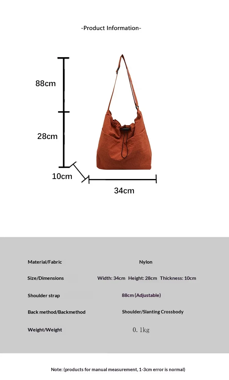 Homefish Damen Minimalistische Große Kapazität Tragetasche Trendige Sommer Leichte Vielseitige Schulter-Umhängetasche – Detail 4