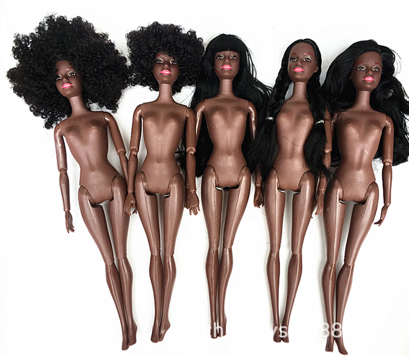 1/6 Minute 30cm African Doll 11 Joint Naked Doll with Black Skin Doll