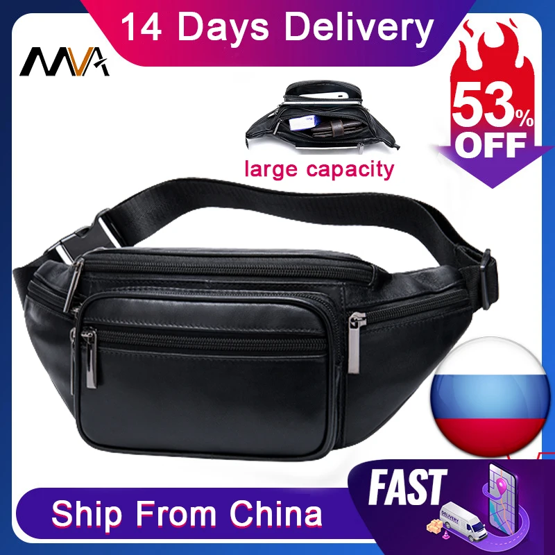 Męska torba na pas MVA Męskie torby na pas z prawdziwej skóry owczej dla mężczyzn/kobiet Fanny Pack Belt Bum/Hip męskie torby na pasek 8879