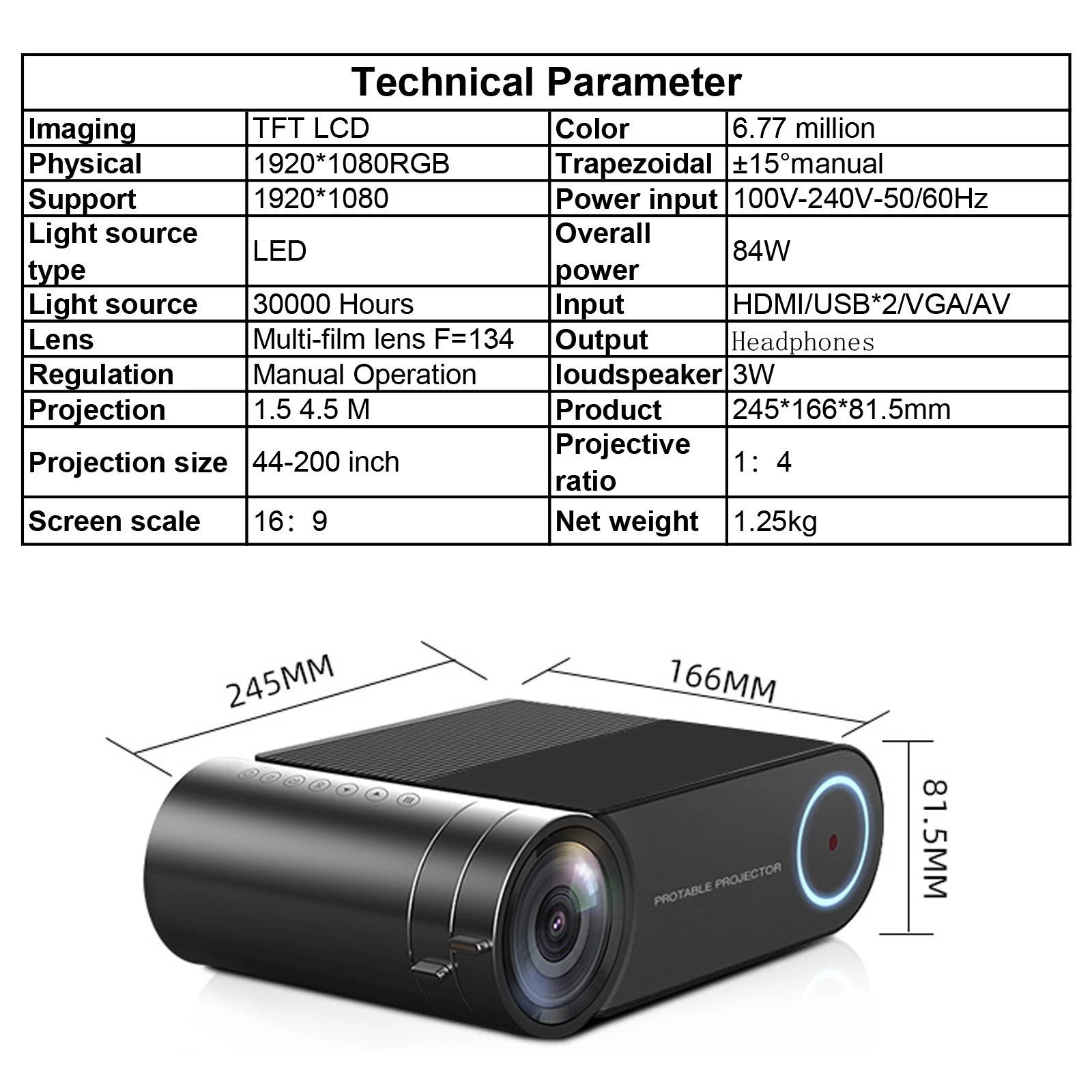 Gimbal แท่นวางโปรเจคเตอร์โลหะปรับได้, ขาตั้งโปรเจคเตอร์แท่นวาง/โต๊ะเหมาะสำหรับ XGIMI Xiaomi NUT dangbei