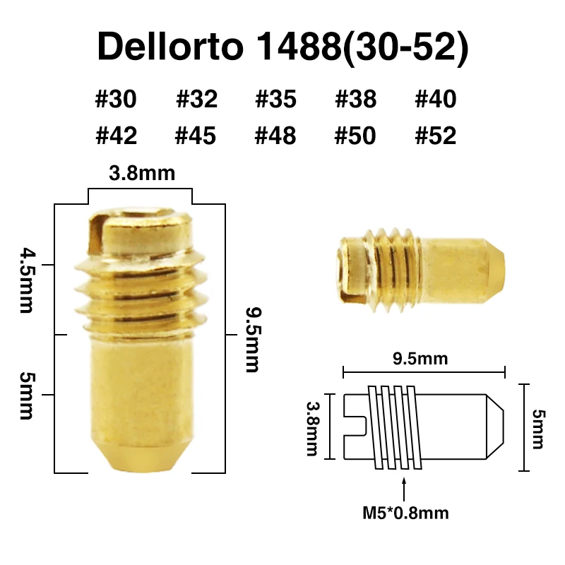 ALCON 10pcs 1488 Dellorto PHBD MA MB UA UB PHBG Idle Jet (30-80)