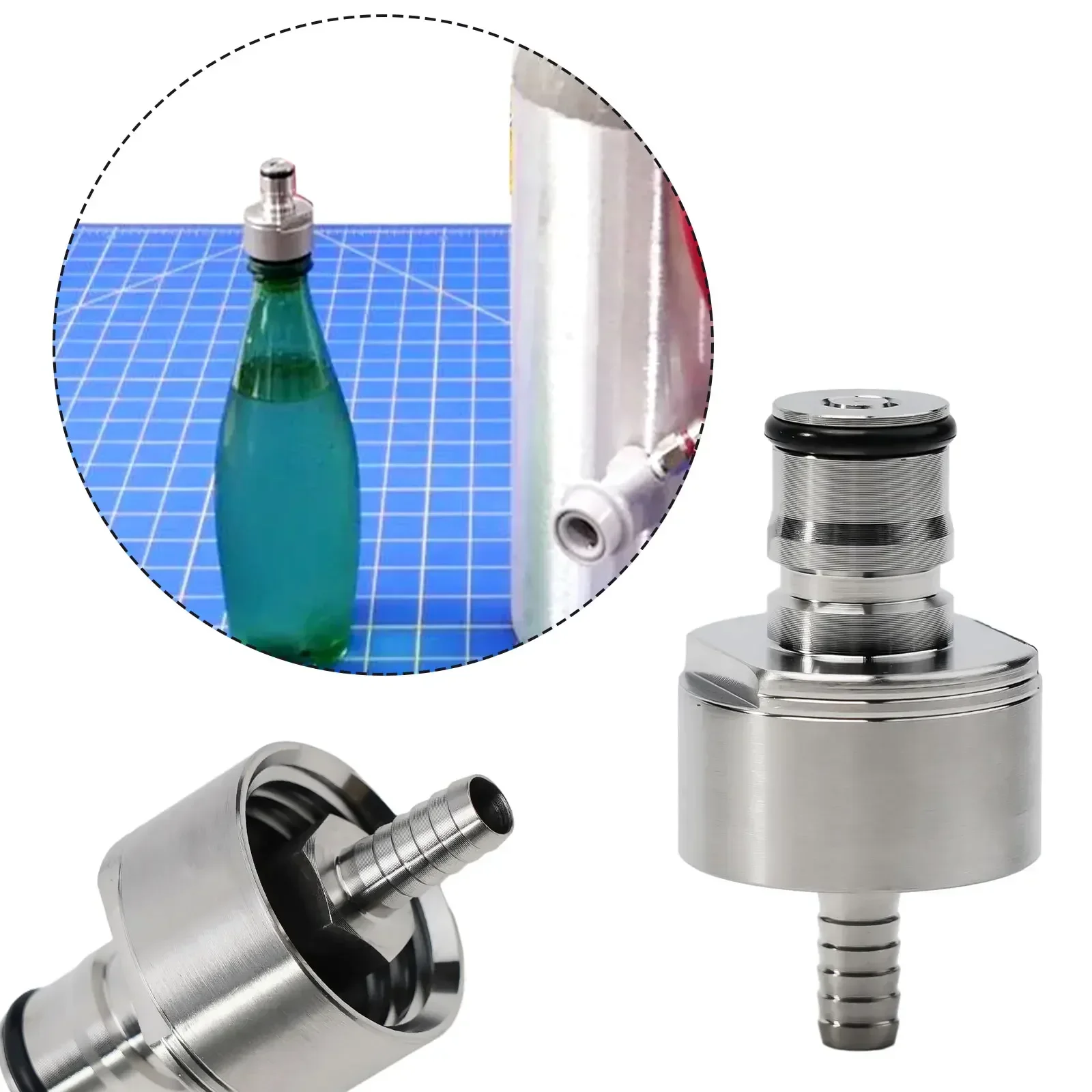 Injection Carbonation Cap Perfect Polishing Stainless Steel Ball Lock Cap Home Brewing Carbonate Cap CO2 Injection