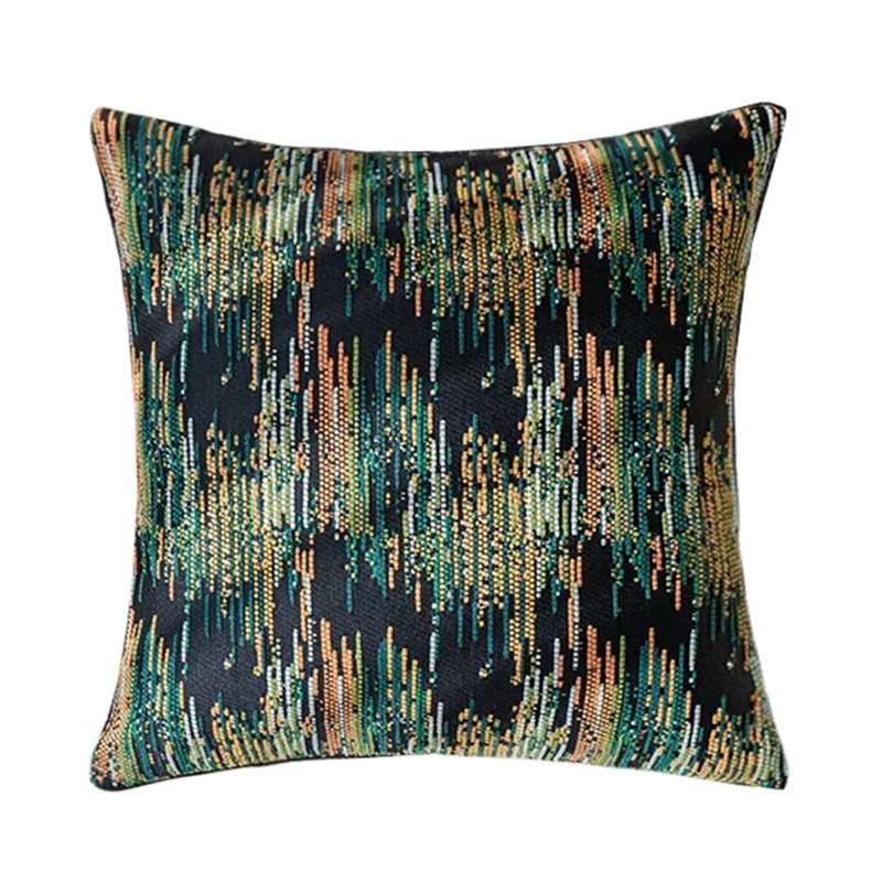 Hinyeatex Deluxe Designer Gradient Orange Red Green Pillow Case Square Pillow Case 18x18