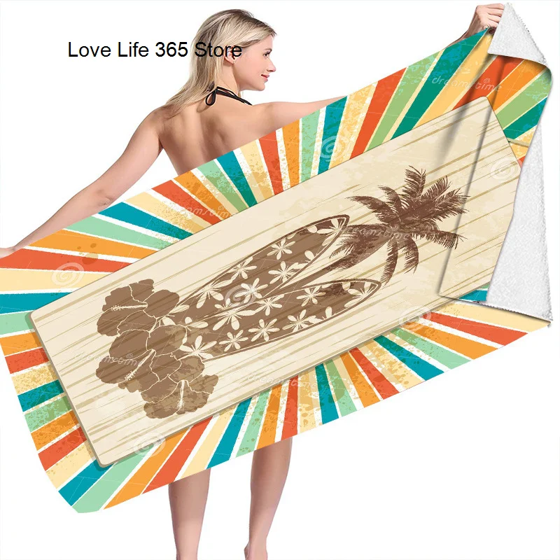 

Summer Ocean Series Beach Towel Microfiber Bath Towels Yoga Mat Sport Swimming Towels Absorbent Bath Towel For Adult Kids Gifts