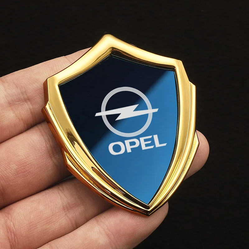 Trendy 3D Metal Shield Car Emblem Badge Body Sticker for NISMO OPC OPC LINE OPEL PALISADE Prelude QUADRIFOGLIO R RLINE