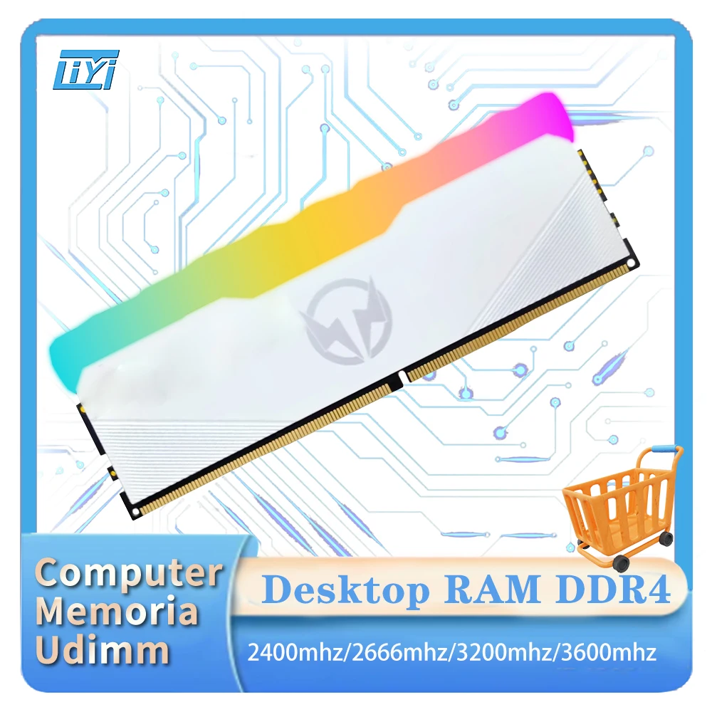 LIYI memorias ram ddr4 3200mhz 16gb 3200 3600 2666 2400 mhz PC4-25600 PC4-28800RGB RAM DDR4 16gb memory Desktop ram for computer