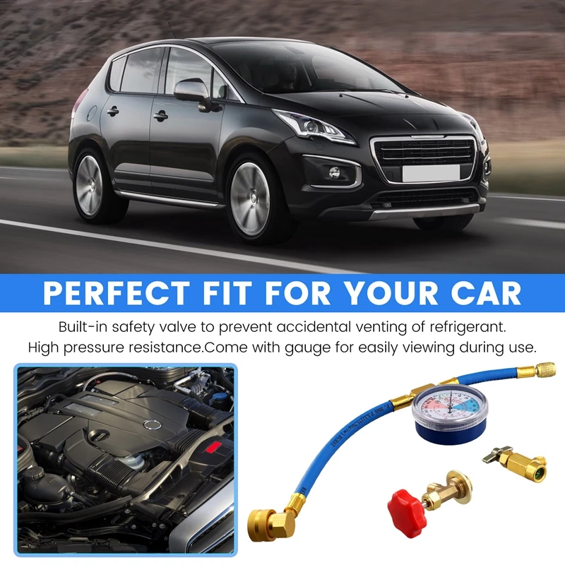 R134A Set Freon Vulapparatuur Adapter Airconditioning Manometer Airconditioner Reparatie Kleppen Airconditioner-N37R