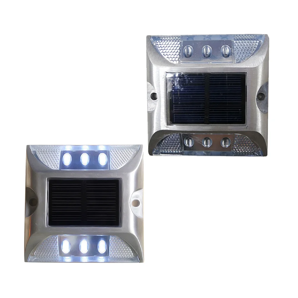 

LED Road Studs Solar Powered Energy Saving Long Lifespan Bright Illumination for Patio Yard Stairs Deck Walkway Security Warning