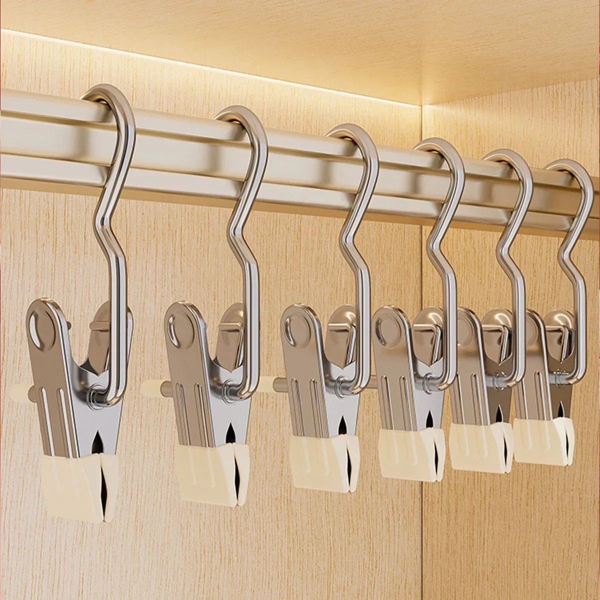 1pcs Pants Hanger Closet Clothes Organizer No Trace Clothespins Clothes Pegs with Hooks Clothes Hangers Clip