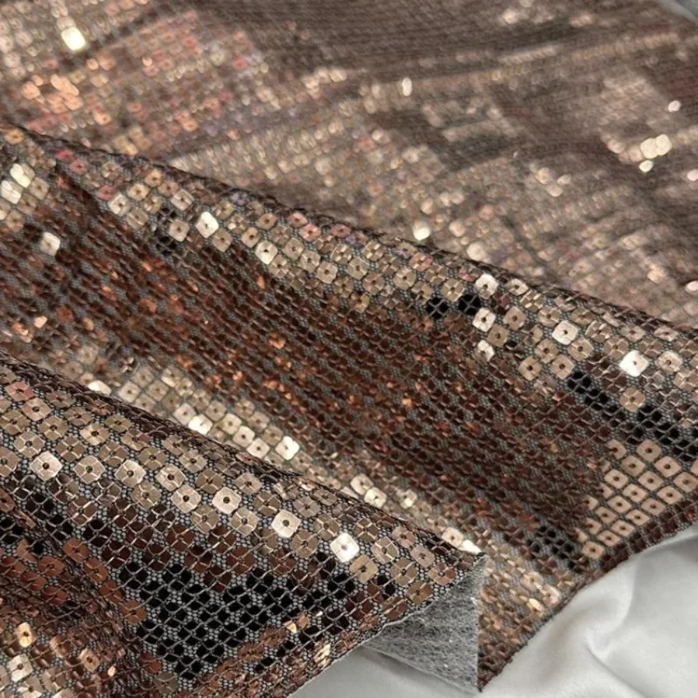 3D Printing On Fabric - Goldener Paillettenstoff für Bühnenauftritte, Nachtclub-Laufsteg-Kleider, DIY-Nähprojekte,