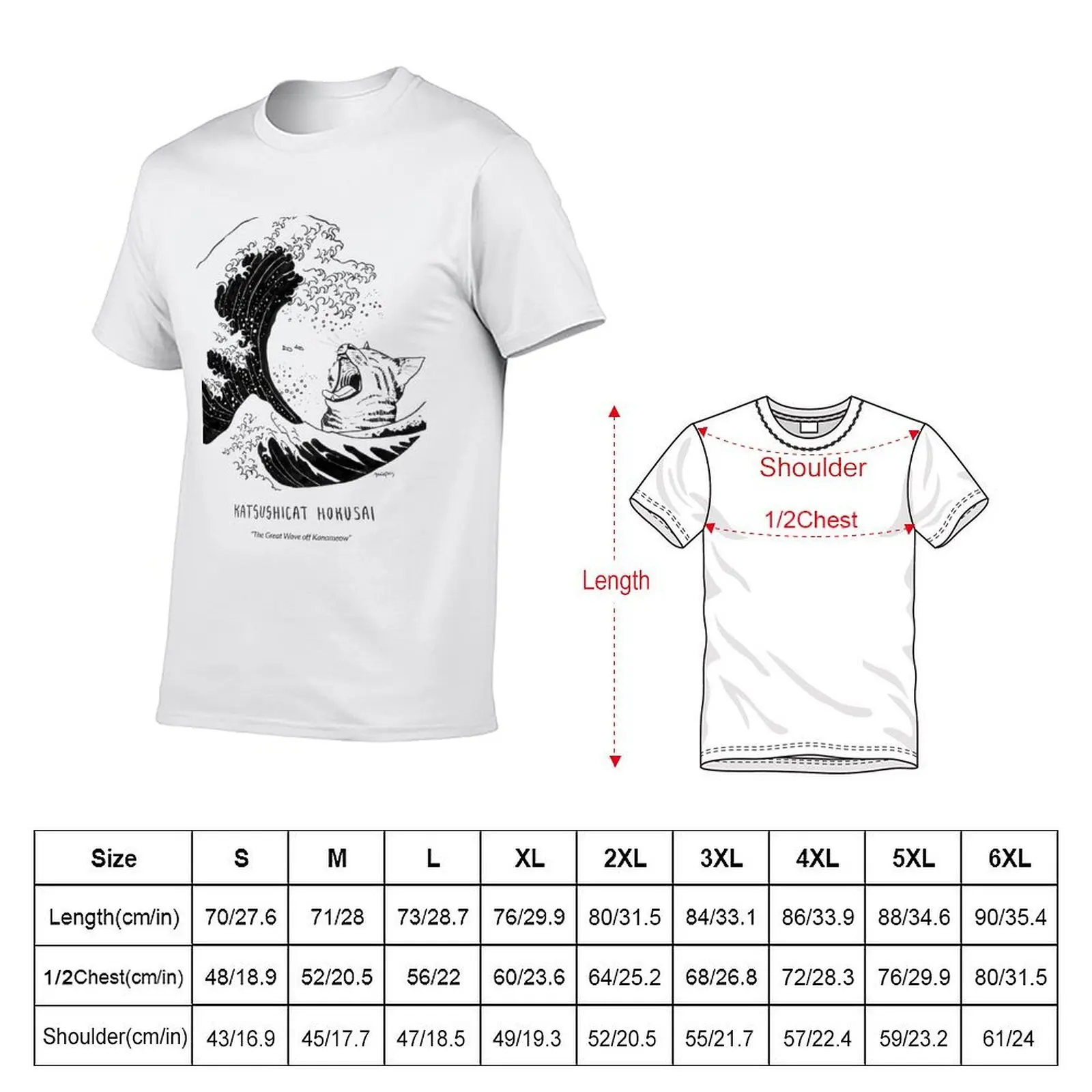 #meowdernart - Katsushicat Hokusai T-Shirt affliction shirts oversized black t-shirts for men