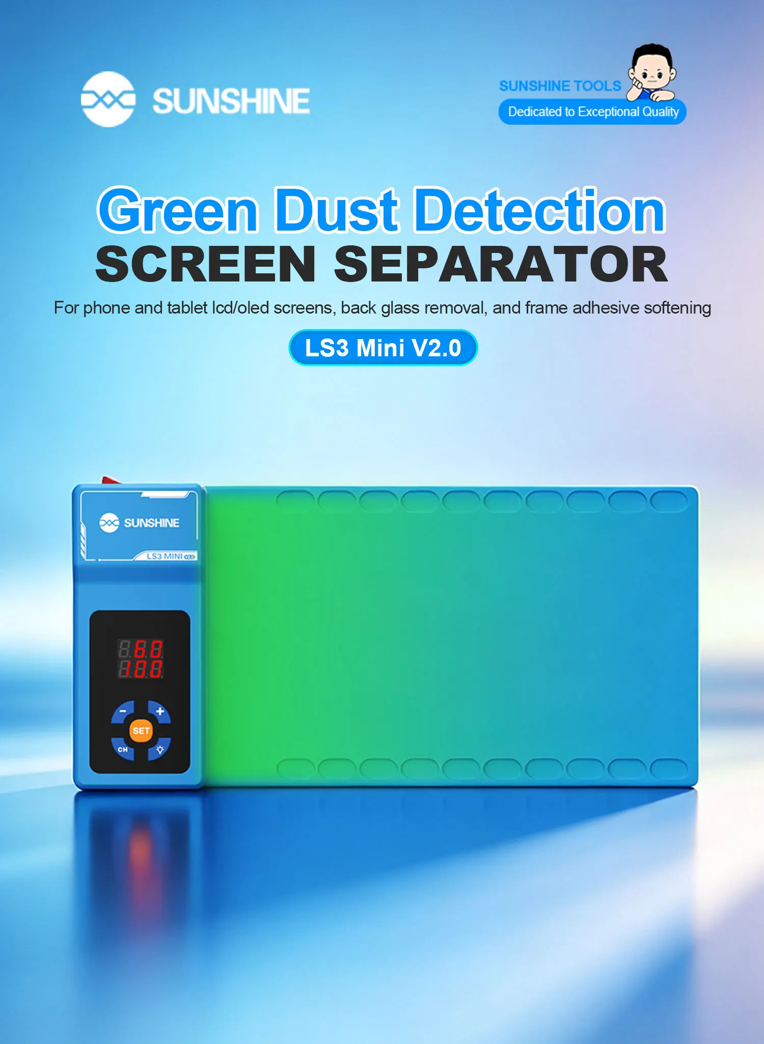 SUNSHINE LS3-Mini LCD Screen Separator Heating Table CPB For Phone Ipad Tablet Repair Screen Remover Disassembly  Repair Tools