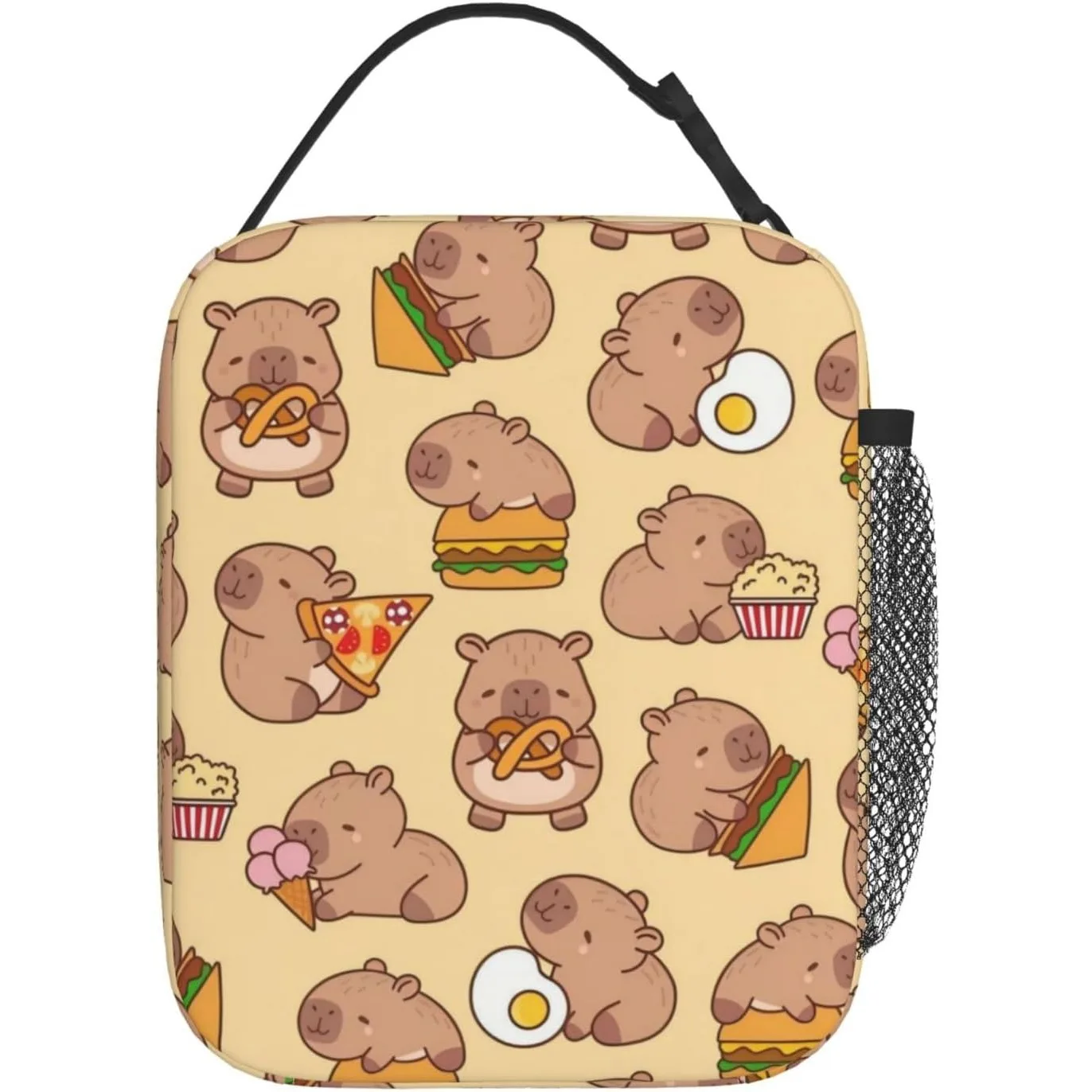 capivara-lunch-bag-tote-bag-lancheira-isolada-para-viagens-de-escritorio-piquenique-praia