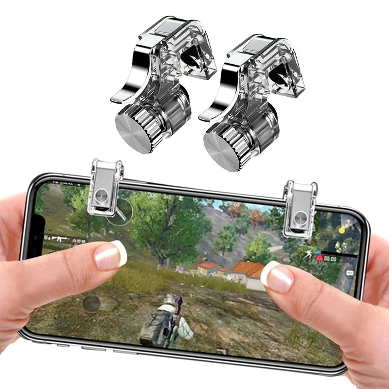 Metal Smart Phone Mobile Gaming Trigger for PUBG Mobile Gamepad Fire Button Aim Key L1 R1 Shooter PUBG Controller